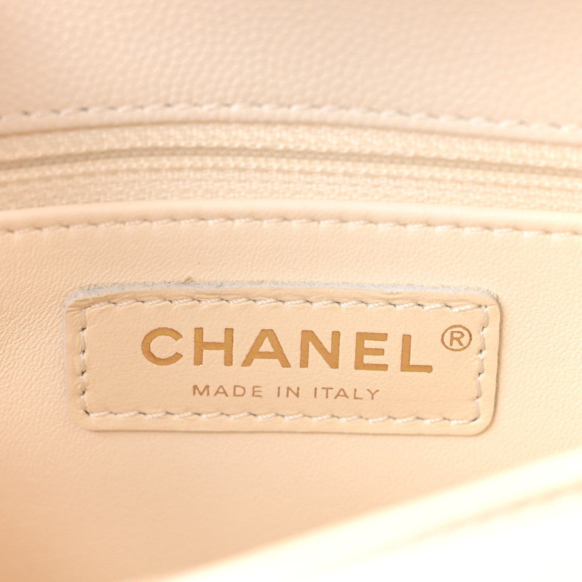 Caviar Quilted Mini Coco Handle Flap White