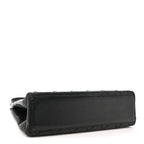 Caviar Quilted Shopping Tote Black
