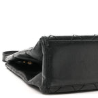 Caviar Quilted Shopping Tote Black