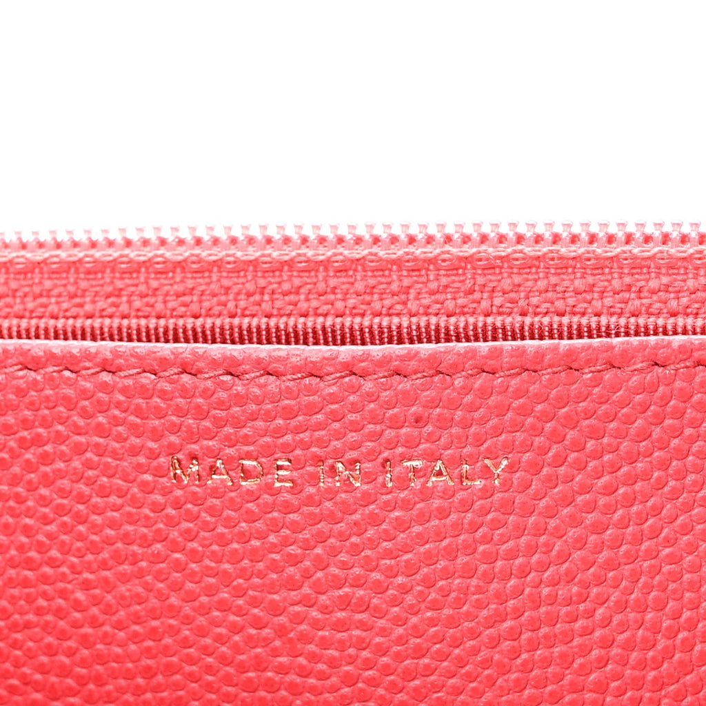 Caviar Quilted Wallet on Chain WOC Pink
