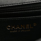 Lambskin Quilted Mini Rectangular Flap Black