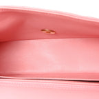 Lambskin Quilted Mini Rectangular Flap Pink