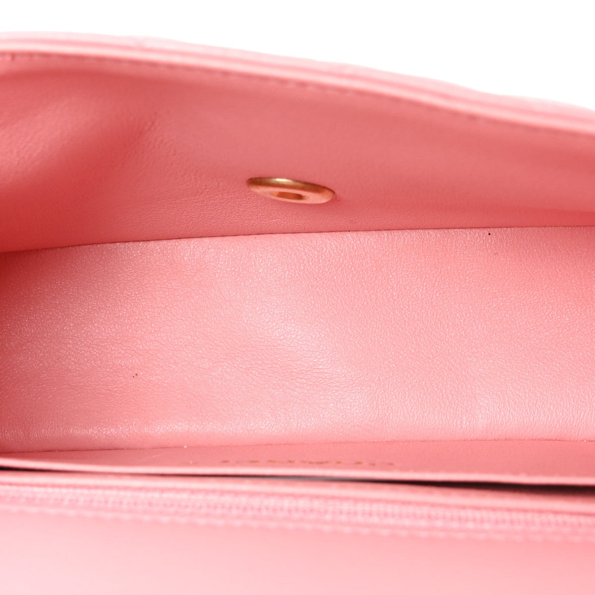 Lambskin Quilted Mini Rectangular Flap Pink