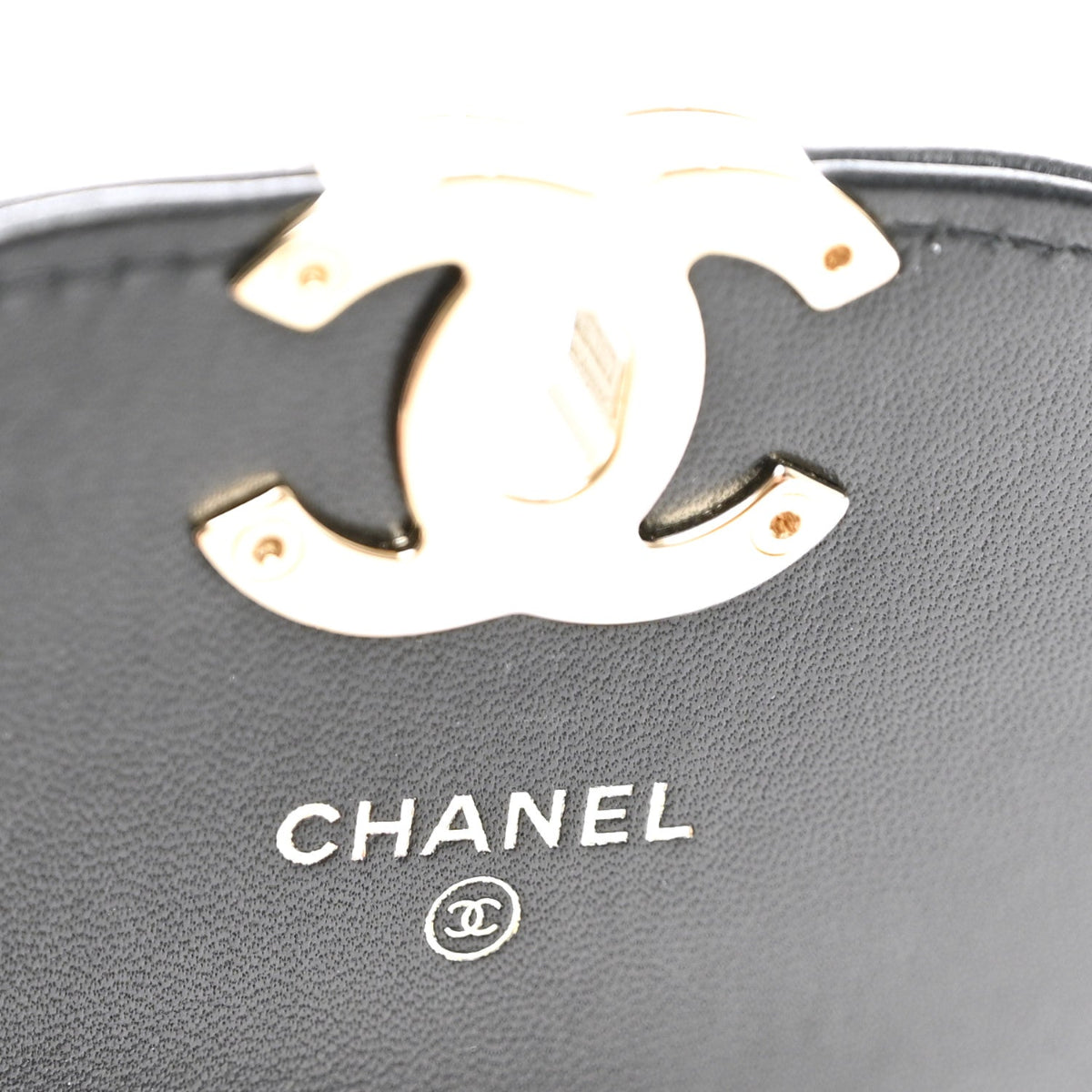 Lambskin Quilted Phone Chain Clutch Waist Bag Black
