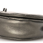 Metallic Calfskin Quilted Mini Coco Mail Clutch Ruthenium