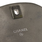 Metallic Calfskin Quilted Mini Coco Mail Clutch Ruthenium