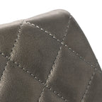 Metallic Calfskin Quilted Mini Coco Mail Clutch Ruthenium