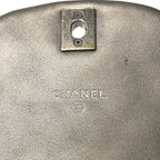 Metallic Calfskin Quilted Mini Coco Mail Clutch Ruthenium