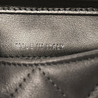 Metallic Calfskin Quilted Mini Coco Mail Clutch Ruthenium