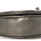 Metallic Calfskin Quilted Mini Coco Mail Clutch Ruthenium