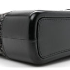 Tweed Calfskin Quilted Medium Gabrielle Hobo Black