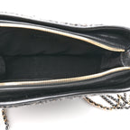 Tweed Calfskin Quilted Medium Gabrielle Hobo Black