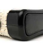 Tweed Calfskin Quilted Small Gabrielle Hobo Ivory Black