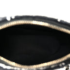 Tweed Quilted Mini Clutch With Chain Black White