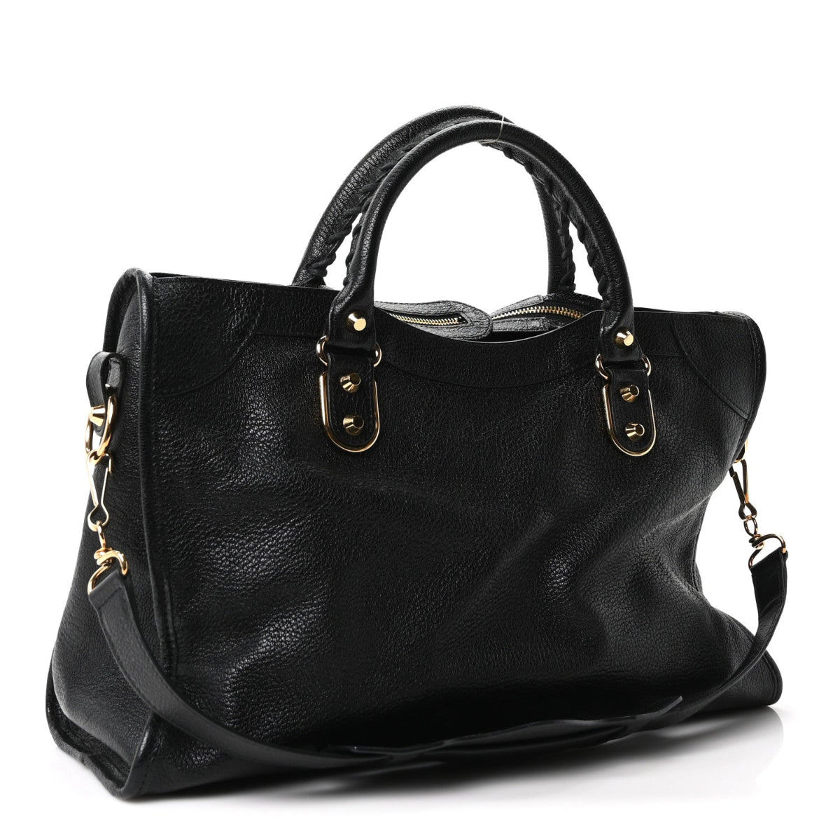 Chevre Gold Metallic Edge Hardware City Black