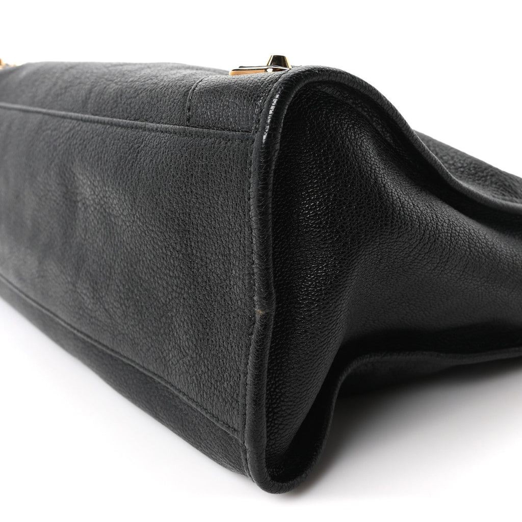 Chevre Gold Metallic Edge Hardware City Black