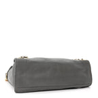 Chevre Gold Metallic Edge Hardware City Gris Acier