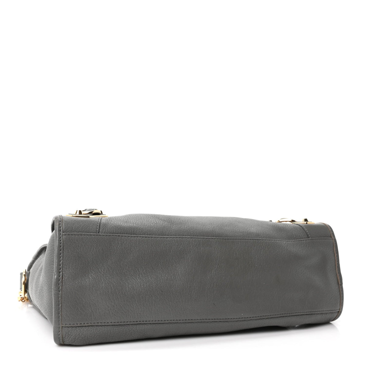 Chevre Gold Metallic Edge Hardware City Gris Acier