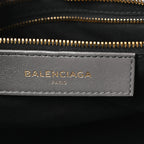 Chevre Gold Metallic Edge Hardware City Gris Acier