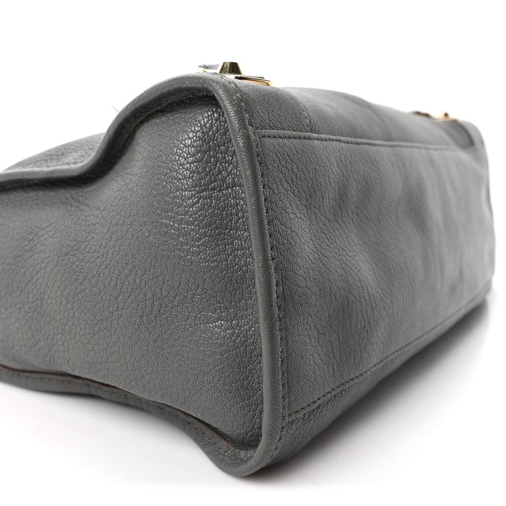 Chevre Gold Metallic Edge Hardware City Gris Acier