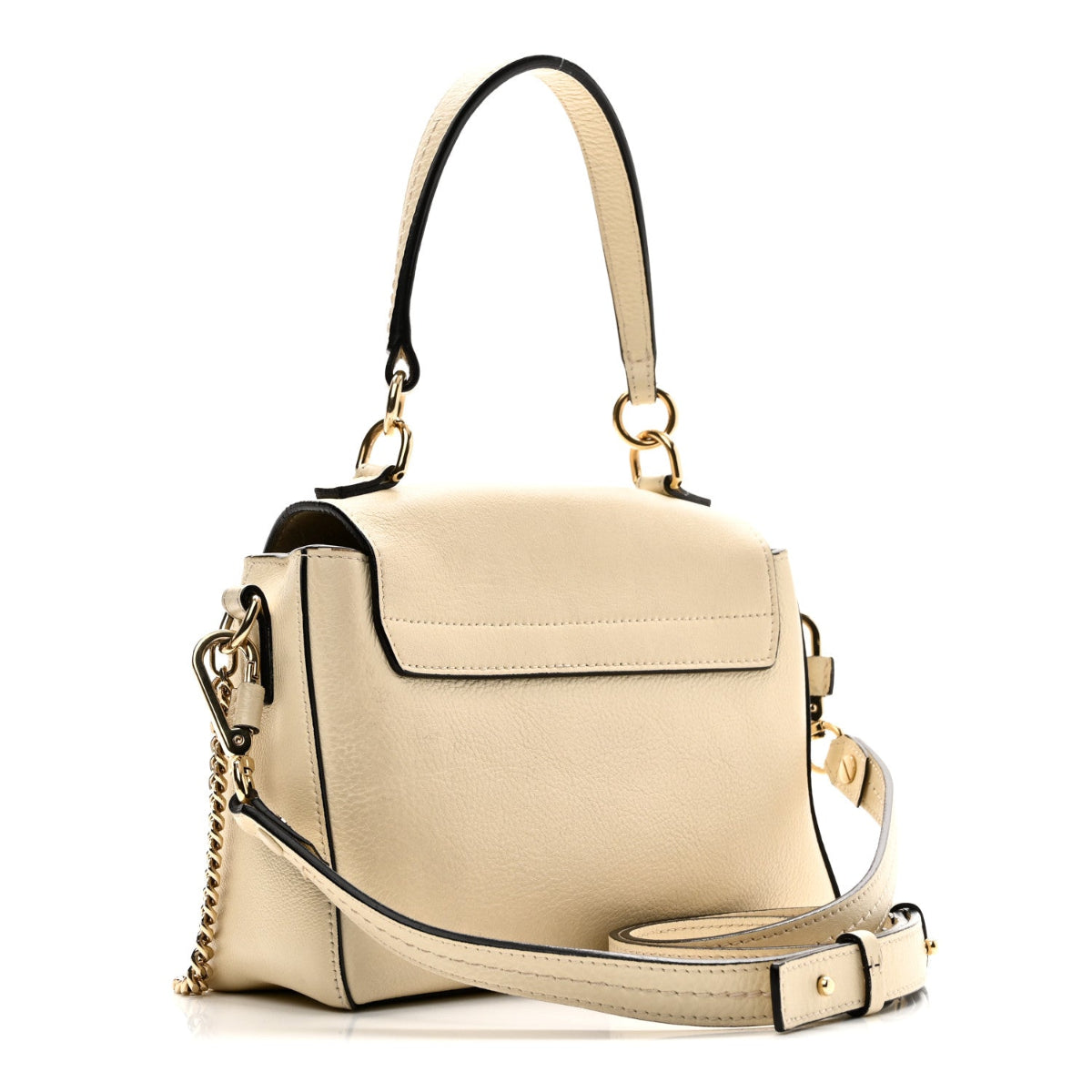 Calfskin Mini Faye Day Shoulder Bag Off White