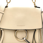 Calfskin Mini Faye Day Shoulder Bag Off White