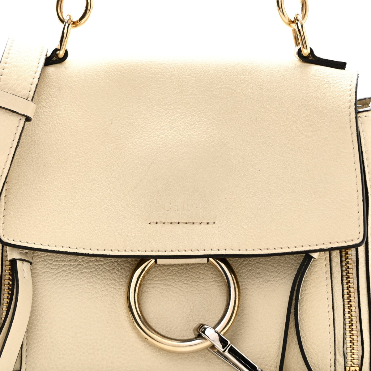 Calfskin Mini Faye Day Shoulder Bag Off White