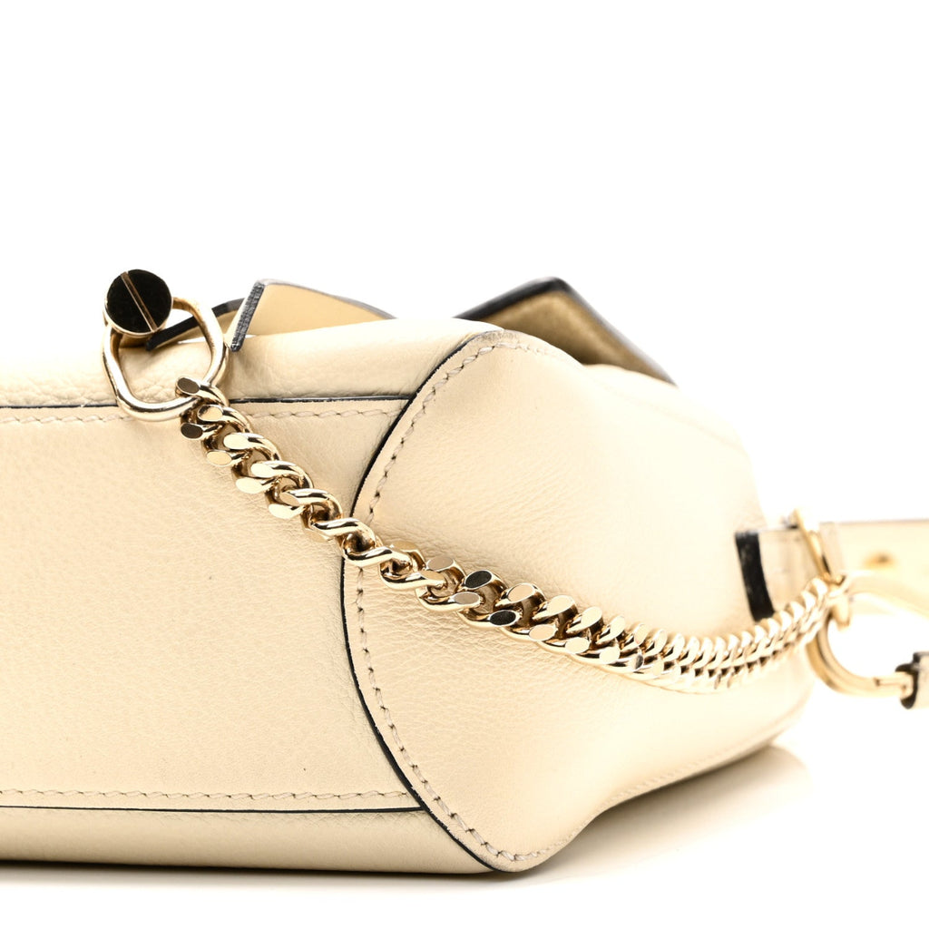 Calfskin Mini Faye Day Shoulder Bag Off White