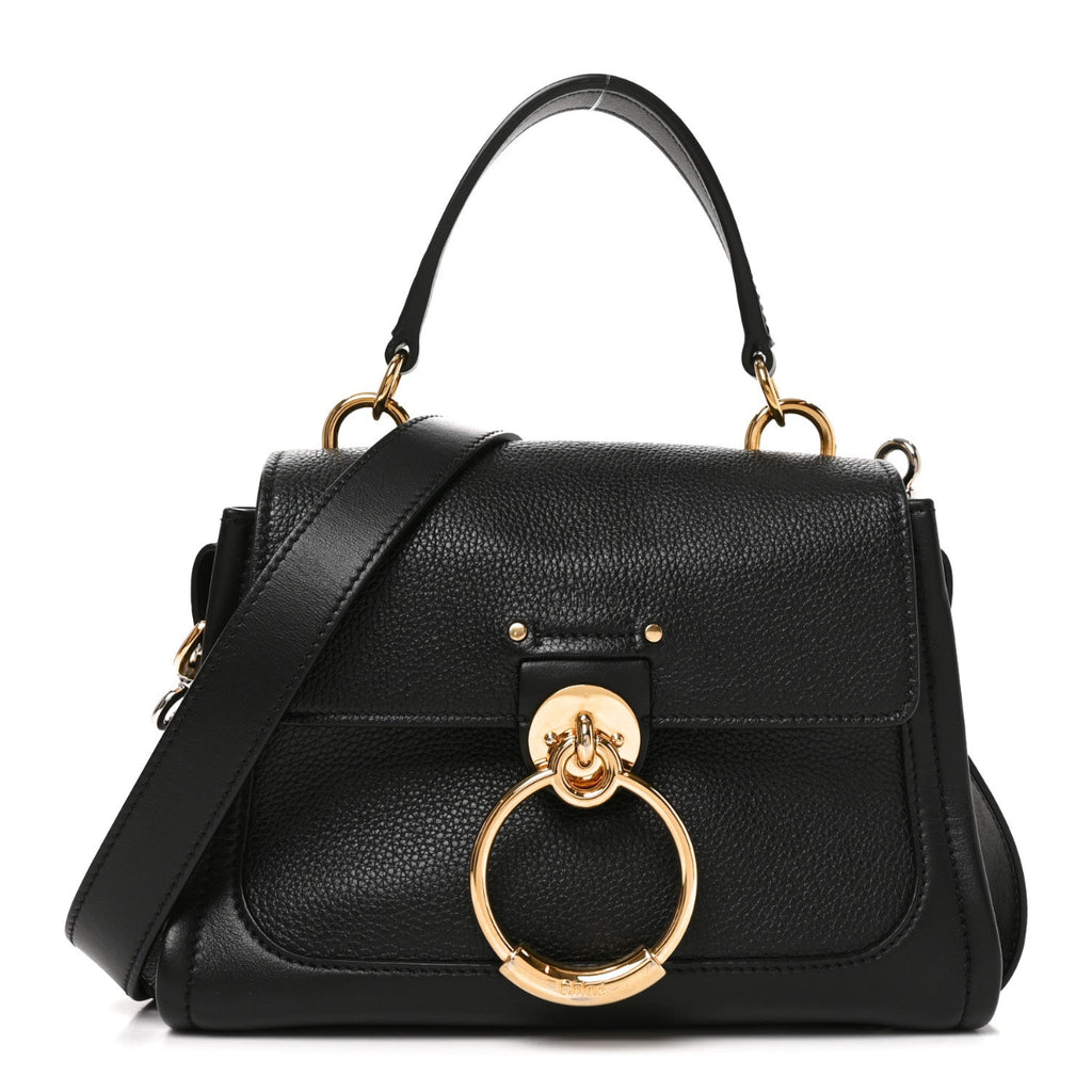 Calfskin Mini Tess Day Bag Black