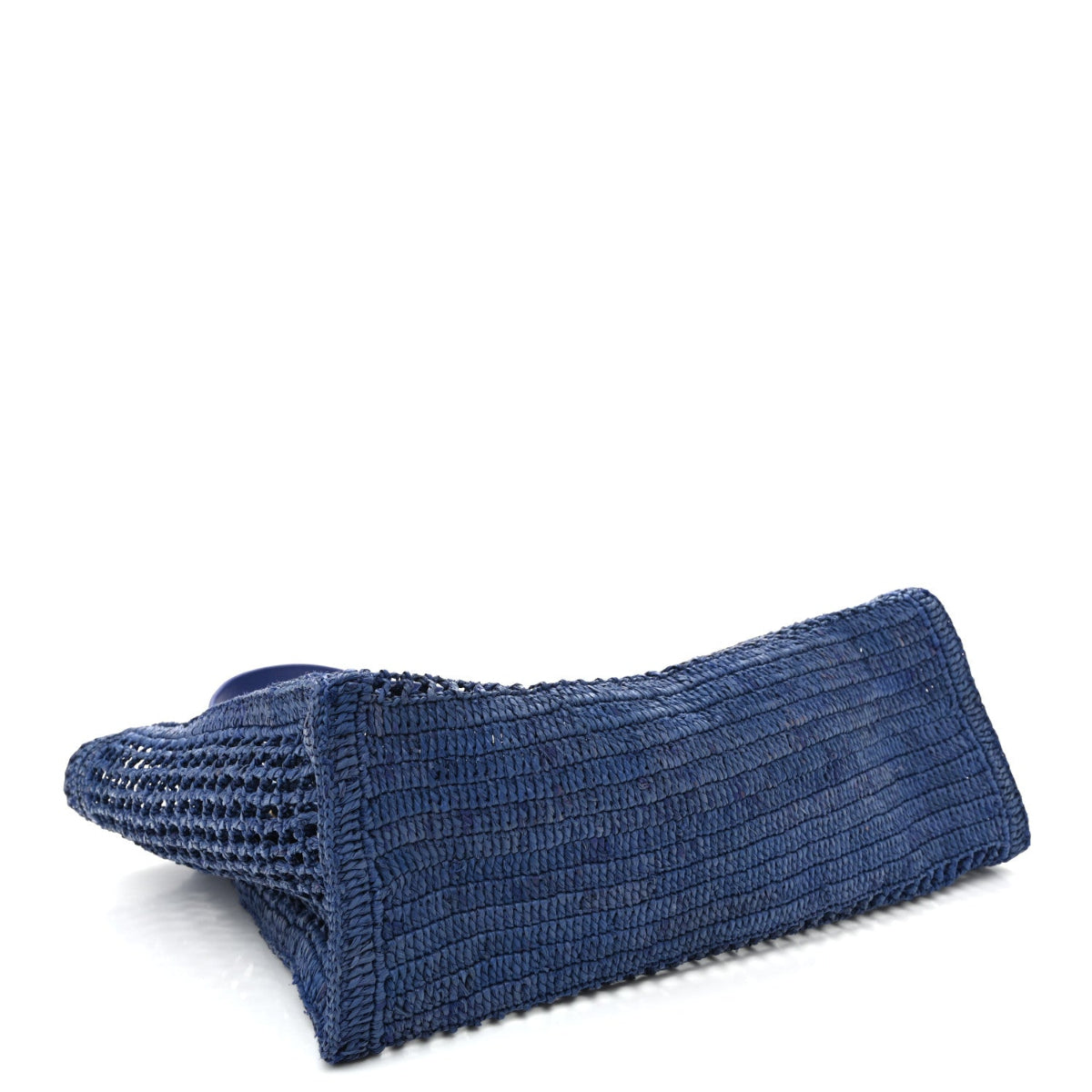 Raffia Summer Banana East West Tote Ashes Blue