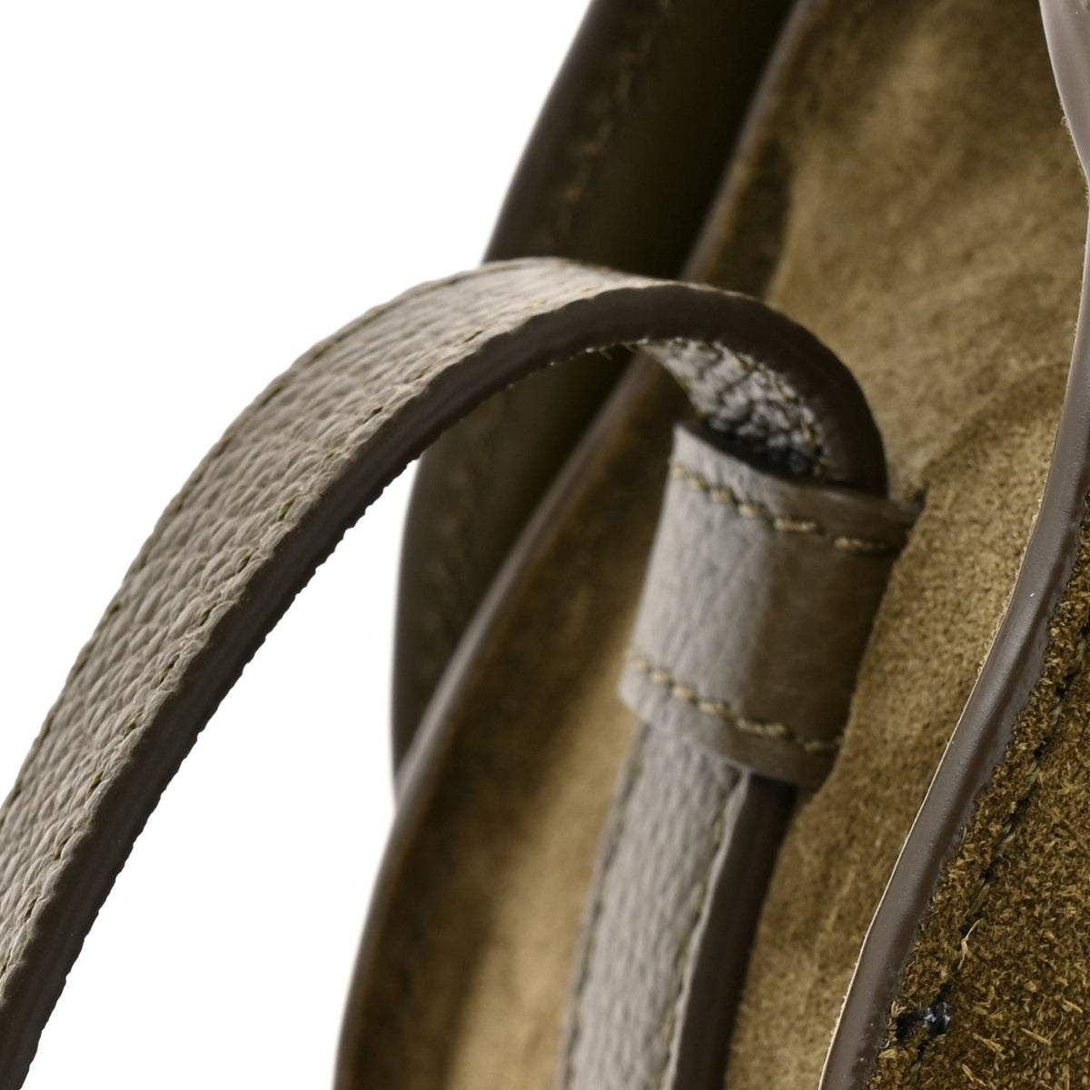 Suede Calfskin Small Marcie Saddle Bag Deep Olive