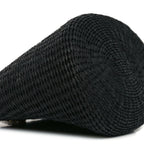X MIFUKO Raffia Calfskin Mini Chain Basket Black