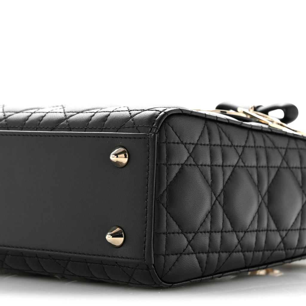 Lambskin Cannage Small Lady Dior Black