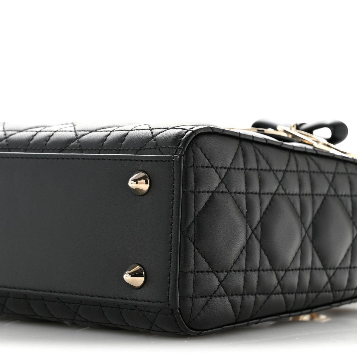 Lambskin Cannage Small Lady Dior Black