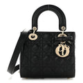 Lambskin Cannage Small Lady Dior Black