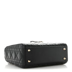 Lambskin Cannage Small Lady Dior Black