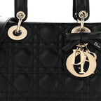 Lambskin Cannage Small Lady Dior Black