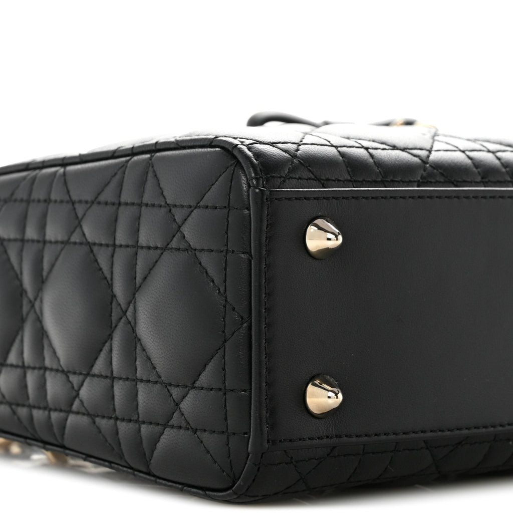 Lambskin Cannage Small Lady Dior Black