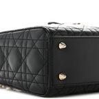 Lambskin Cannage Small Lady Dior Black
