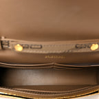 Coated Canvas BB Monogram Hourglass Chain Bag Beige Brown