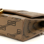 Coated Canvas BB Monogram Hourglass Chain Bag Beige Brown