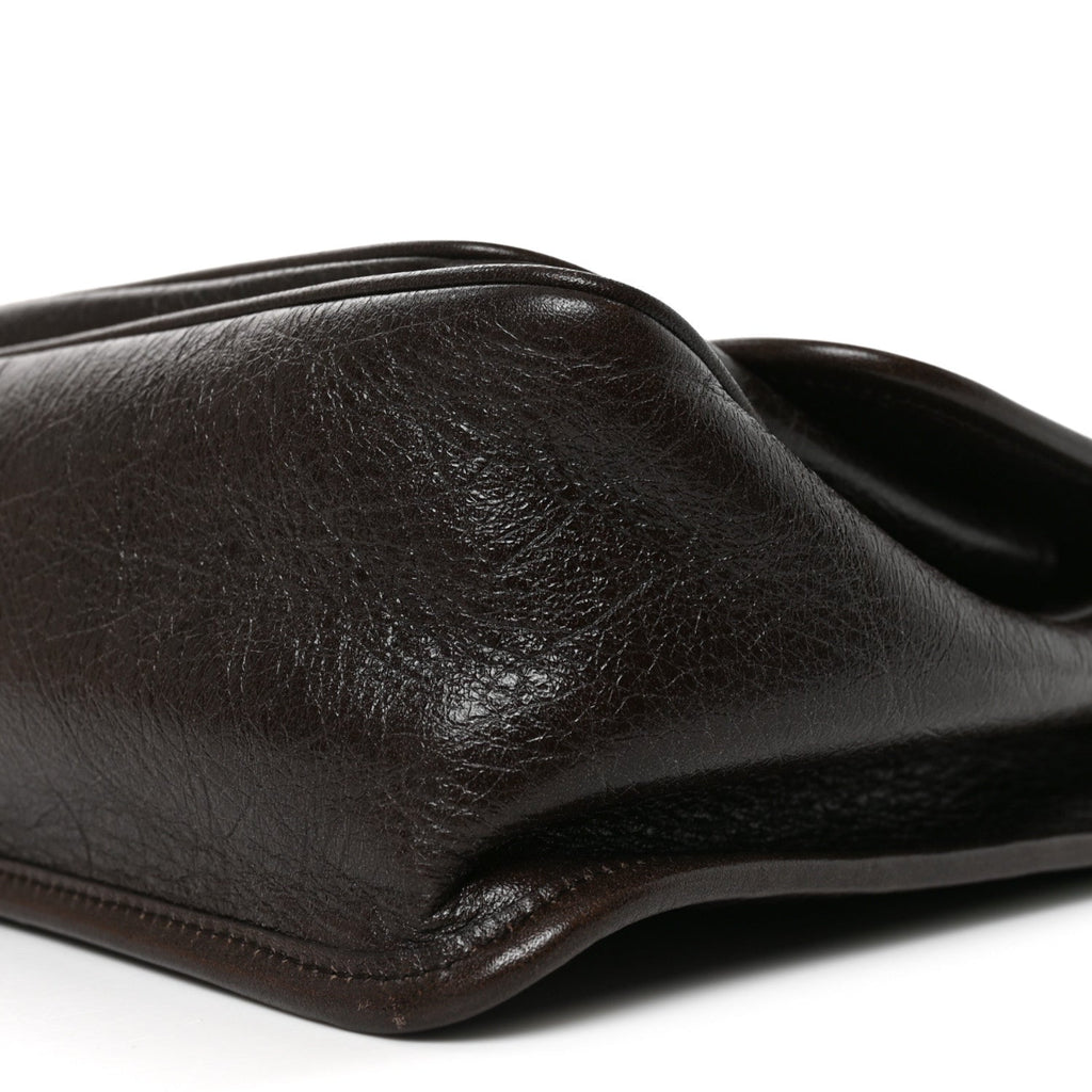 Crinkled Calfskin Matelasse Monogram Medium Niki Chain Satchel Moka