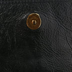 Crinkled Lambskin Matelasse Monogram Baby Niki Chain Satchel Black