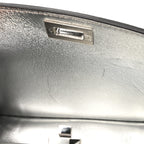 Crystal Vitello Laminato FF Petite Peekaboo I SEE U Satchel Crystal Argento