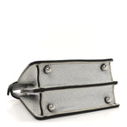 Crystal Vitello Laminato FF Petite Peekaboo I SEE U Satchel Crystal Argento