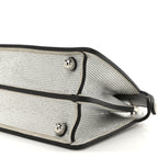 Crystal Vitello Laminato FF Petite Peekaboo I SEE U Satchel Crystal Argento