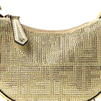 Crystal Vitello Laminato Suede FF Nano Fendigraphy Hobo Charm Platino