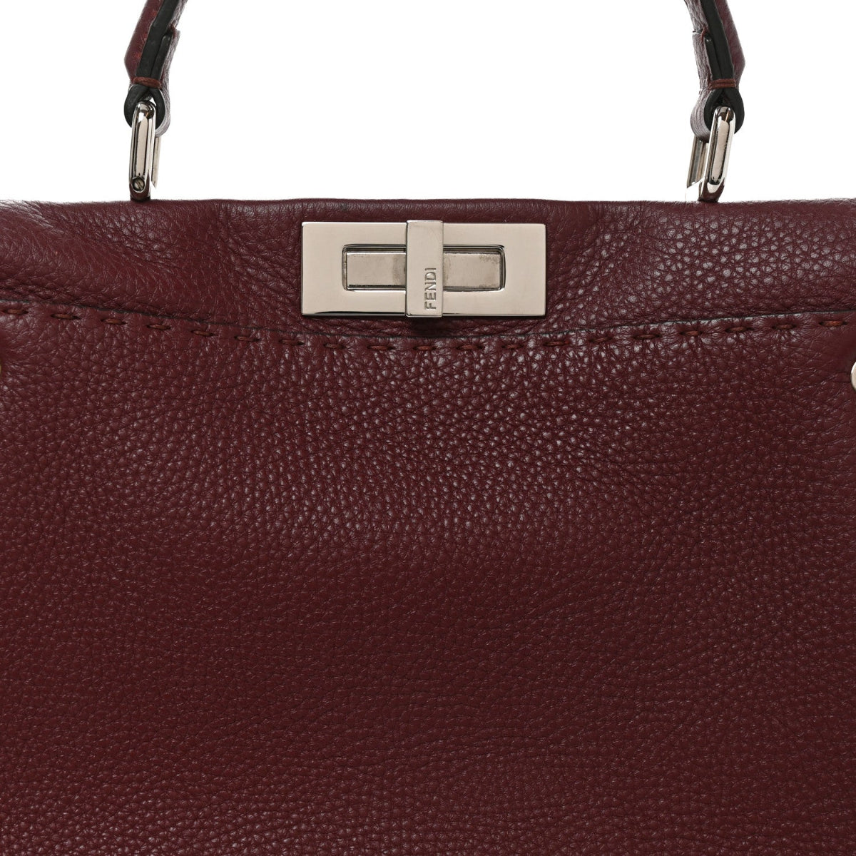 Cuoio Romano Elaphe Selleria Lace Up Bi-Color Medium Peekaboo Iconic Satchel Bordeaux Grigio Polvere Natural