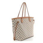 Damier Azur Neo Neverfull MM Rose Ballerine