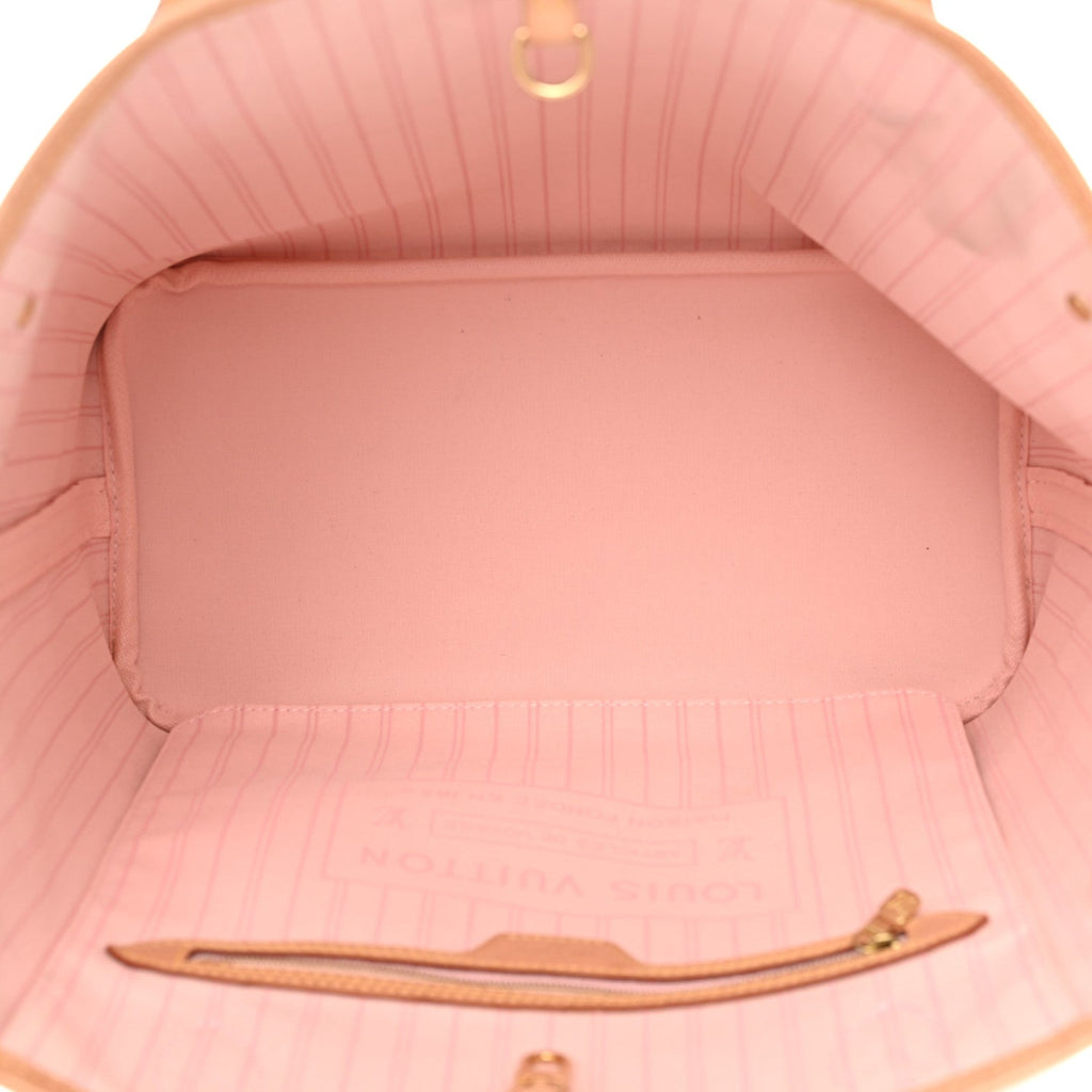 Damier Azur Neo Neverfull MM Rose Ballerine